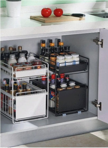 下水槽可推拉置物架 Two Tier Sliding Under Sink Cabinet