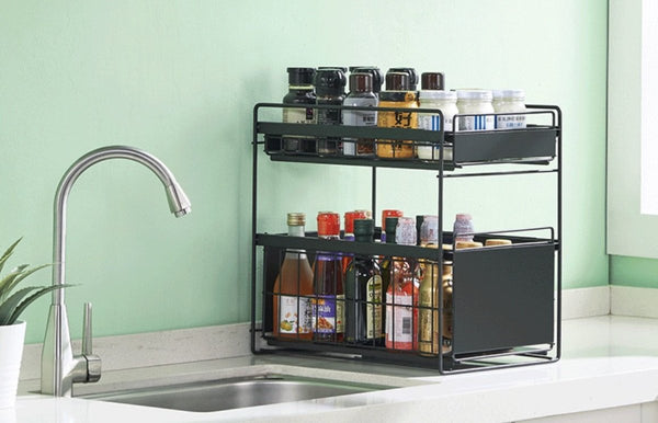 下水槽可推拉置物架 Two Tier Sliding Under Sink Cabinet