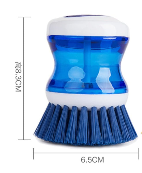 日式洗碗刷(按壓式添加洗潔精)Soap Dispensing Palm Kitchen Brush