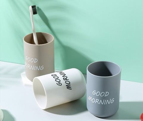 日式刷牙漱口杯 Tooth Brush Cups (Good Morning)