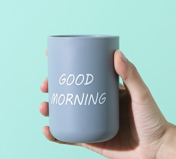 日式刷牙漱口杯 Tooth Brush Cups (Good Morning)