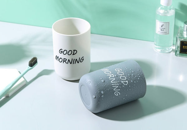 日式刷牙漱口杯 Tooth Brush Cups (Good Morning)