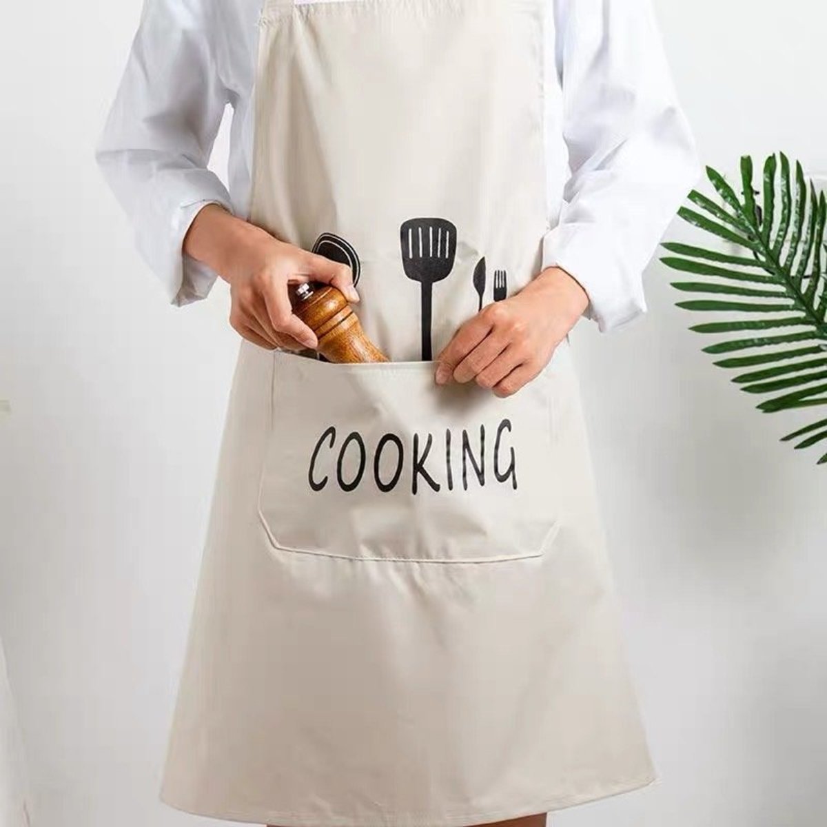 日式防水防油圍裙 Cooking Kitchen Apron with pocket