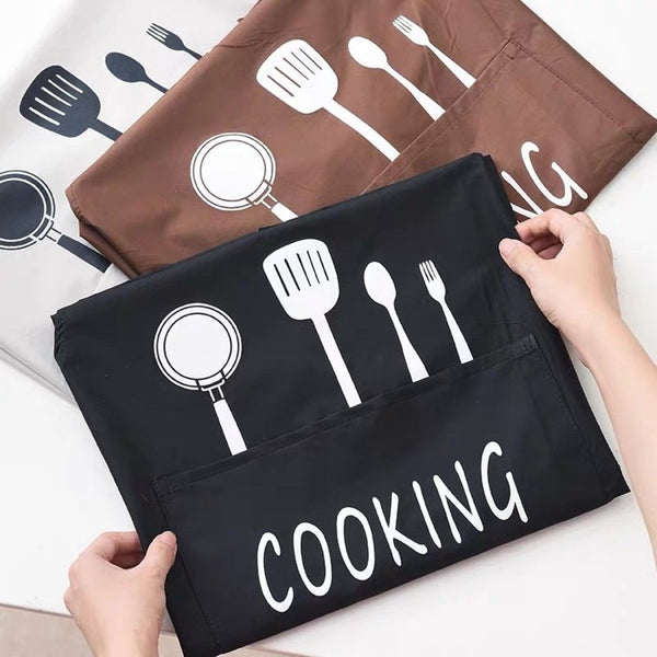 日式防水防油圍裙 Cooking Kitchen Apron with pocket