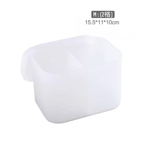 日式透明磨砂收納盒 Frosted storage box wild lid drawer organizer