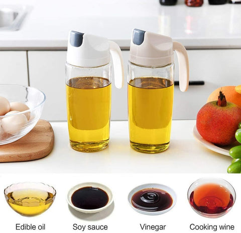 自動開蓋玻璃油壺 Auto Flip Oil Dispenser Bottle