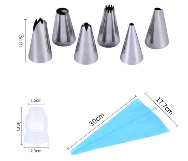 六合一蛋糕裱花袋套装 6-pack Cake Decorating Supplies Kit