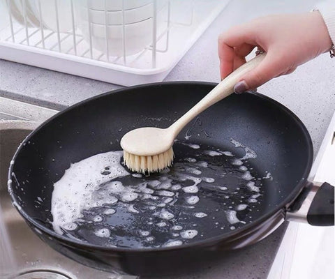 去污長柄椰棕洗鍋刷 Pot and Pan Cleaning Brush