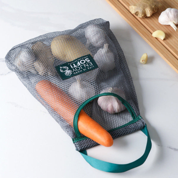 廚房可掛式蔬果收納網袋Vegetable hanging storage bag breathable