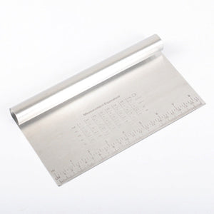 不銹鋼帶刻度麵糰切刀 Stainless steel flour dough cutter with scale