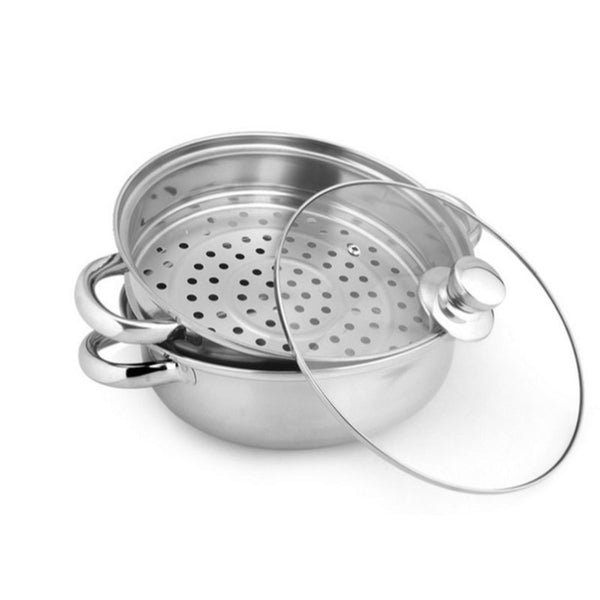 加厚雙層不銹鋼蒸鍋 Two tier stainless steel pot