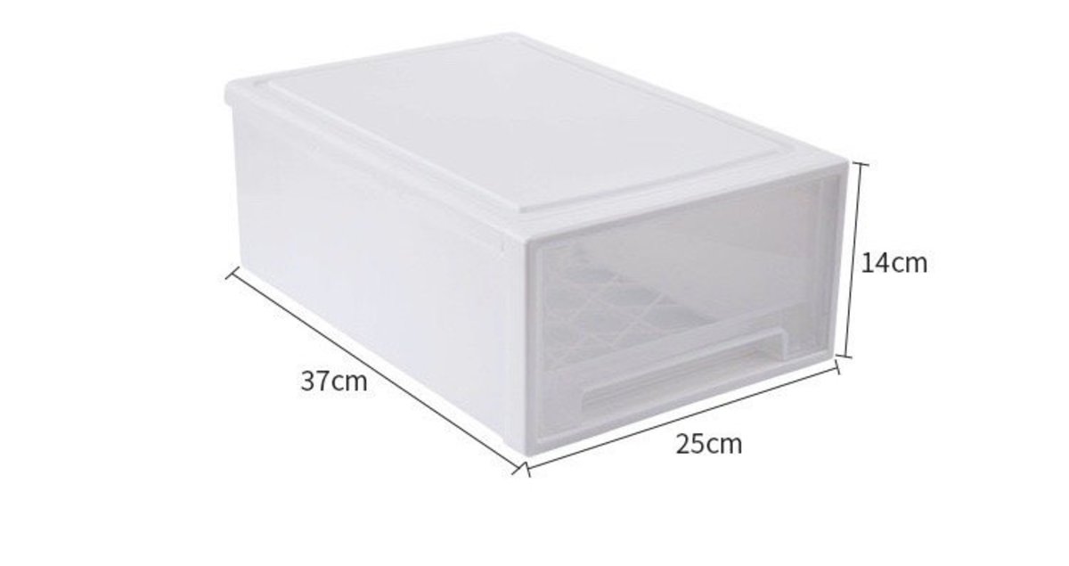 抽屜式收納箱 白色透明多功能收納櫃   玩具 / 衣物 / 雜物收納 Plastic Storage Drawer Stacking storage box household organizer