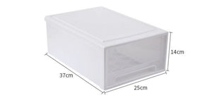 抽屜式收納箱 白色透明多功能收納櫃   玩具 / 衣物 / 雜物收納 Plastic Storage Drawer Stacking storage box household organizer