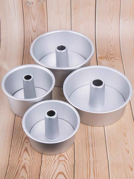 【兩用式(一套三件裝)】 空心戚風蛋糕活底模 Chiffon Cake Mold (Removable Bottoms/3 pieces/Silver)