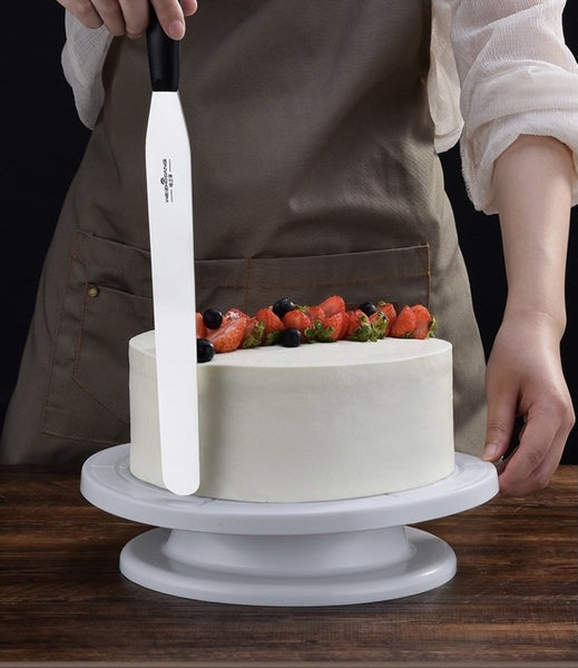 烘焙不銹鋼抹刀 吻刀 忌廉蛋糕 手柄 製作蛋糕 (6"/8") Stainless steel plastic handle cake spatula cream cake