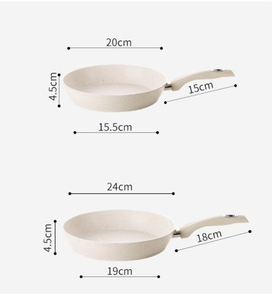 日式麥飯石不粘平底鍋 Maifan Stone Flat-bottomed non-stick cooking wok