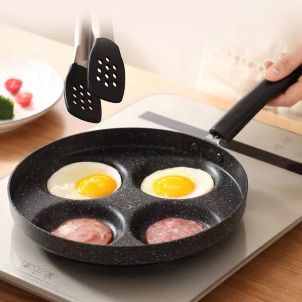 麥飯石四孔平底煎鍋 Maifan Stone Breakfast Making Pan