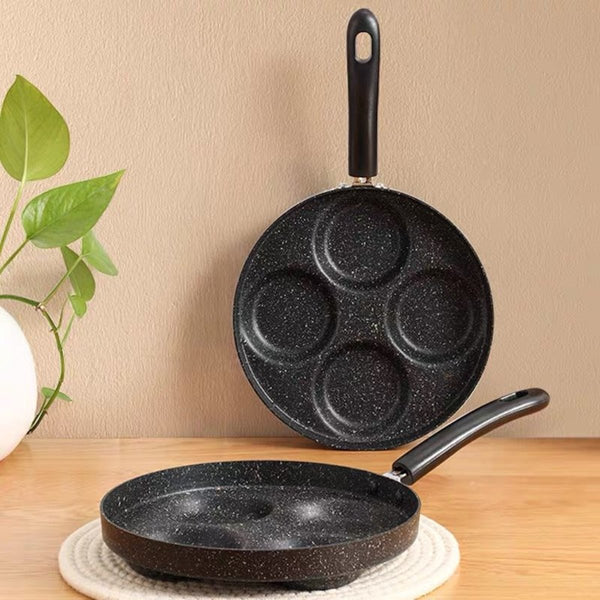 麥飯石四孔平底煎鍋 Maifan Stone Breakfast Making Pan