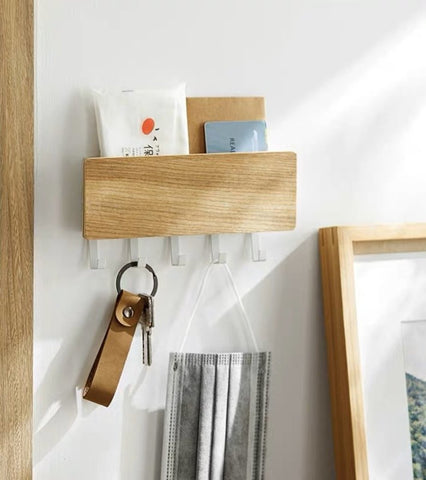 日式掛牆鎖匙架 Wooden Wall Hook for Key
