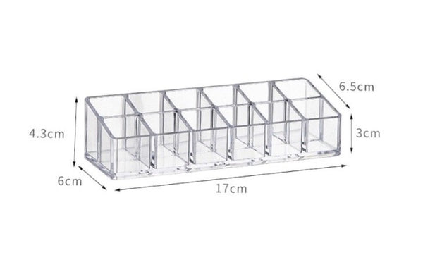 12格透明唇膏收納展示架 口紅 化妝品 Storage Boxes 12 Lipstick Cosmetic Display Lipstick holder