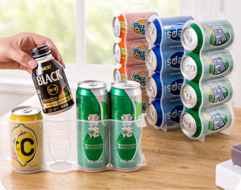 四格罐裝飲品收納盒  Fridge Cans Storage Rack Beer Soft Drink Organizer