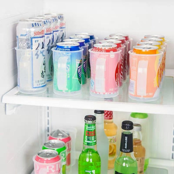 四格罐裝飲品收納盒  Fridge Cans Storage Rack Beer Soft Drink Organizer