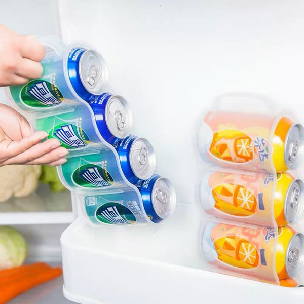 四格罐裝飲品收納盒  Fridge Cans Storage Rack Beer Soft Drink Organizer