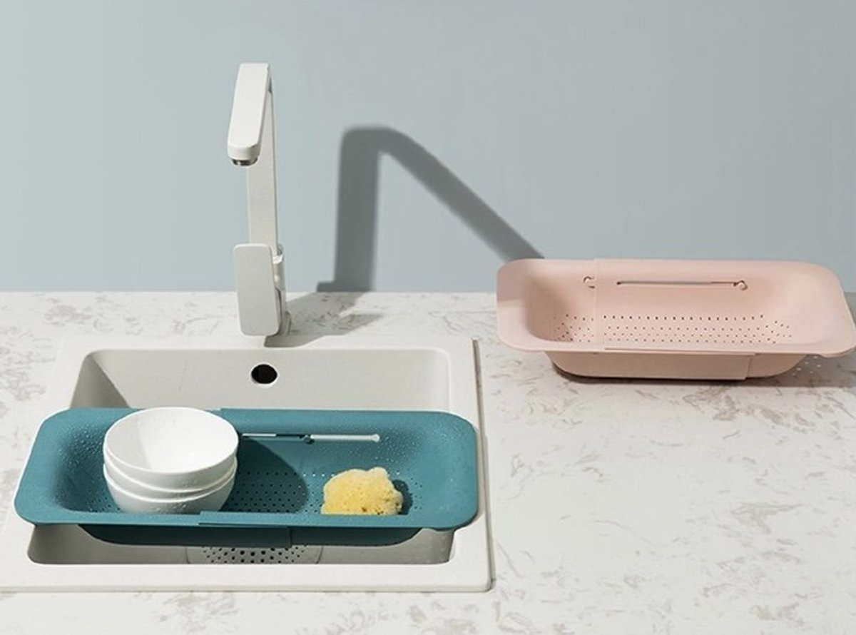 多用途可伸縮水槽瀝水籃 Retractable sink drain rack