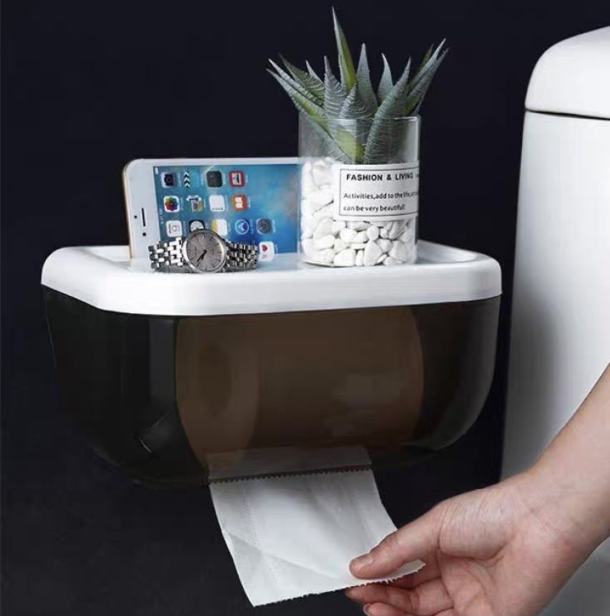 浴室必備 多功能 大容量 防水紙巾盒 Large Capacity Toilet roll Holders Waterproof Tissue Box