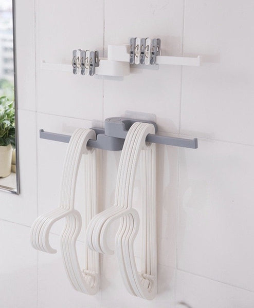 【旋轉式】 衣架收納神器 衣架掛 毛巾架 wall mounted Clothes Hanger Storage