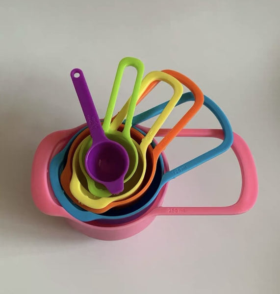 廚房 烘焙刻度量杯 量匙彩色套裝 烘焙工具 (6件套) baking measuring cup set