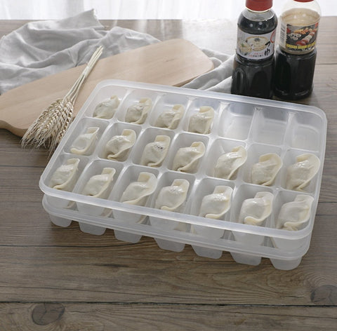 有蓋餃子餛飩收納盒  Dumpling Storage Box with 21 Grids