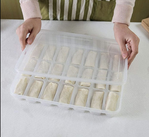 有蓋餃子餛飩收納盒  Dumpling Storage Box with 21 Grids