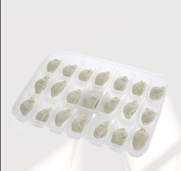 有蓋餃子餛飩收納盒  Dumpling Storage Box with 21 Grids