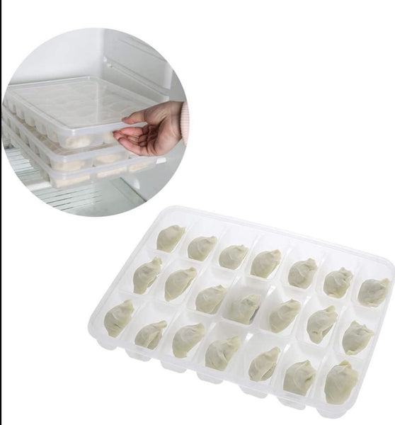 有蓋餃子餛飩收納盒  Dumpling Storage Box with 21 Grids