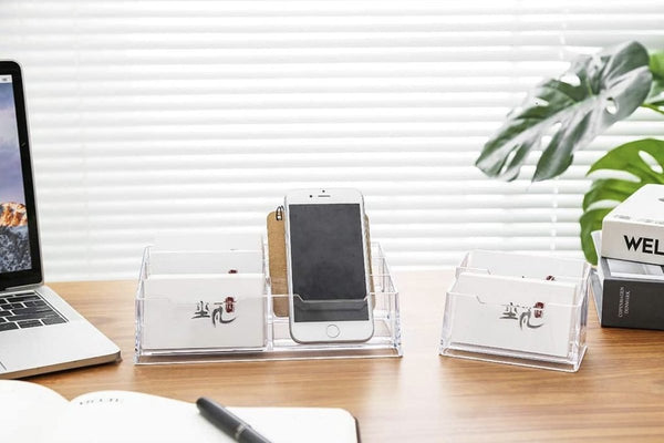辦公室卡片座 卡片座 （雙層/三層可選）  Business Card Holder for Desk Office Business Card Stand Collection Organizer for Name Card