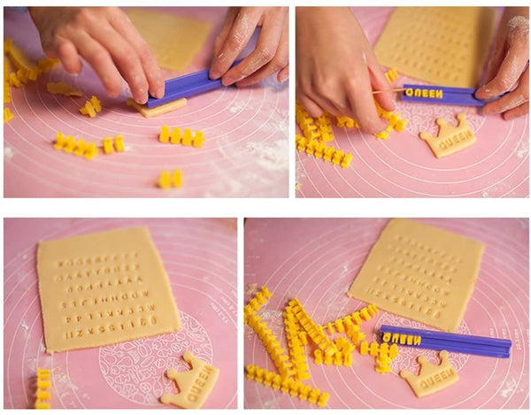 烘焙字母印章 英文字母數字餅乾模 cookies letter stamp Letter Symbols Biscuit Fondant Press set