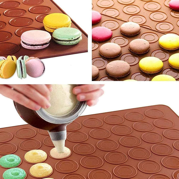 (30孔) 馬卡龍矽膠墊 馬卡龍墊 Silicone Macaron mat Baking MatsNon-Stick Silicon Liner Macaron/Pastry/Cookie/Bun Making