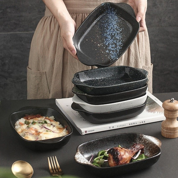 日式雙耳陶瓷碟 Ceramic plate with handles