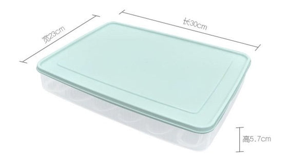 帶蓋（24格）雞蛋保鮮收納盒- 24顆 冰箱 分格 托盤 24 Grid Large Capacity Egg Holder for Refrigerator