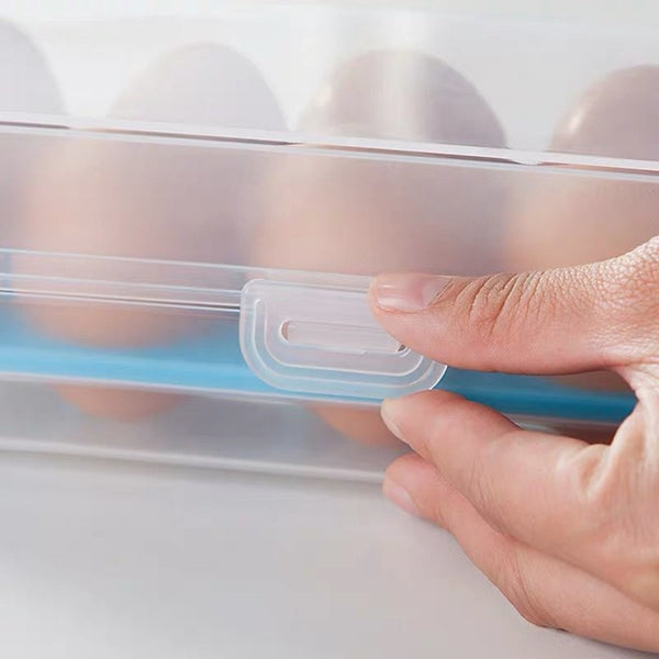 （15格）可疊加帶蓋雞蛋收納盒 15 Grid Large Capacity Egg Holder for Refrigerator