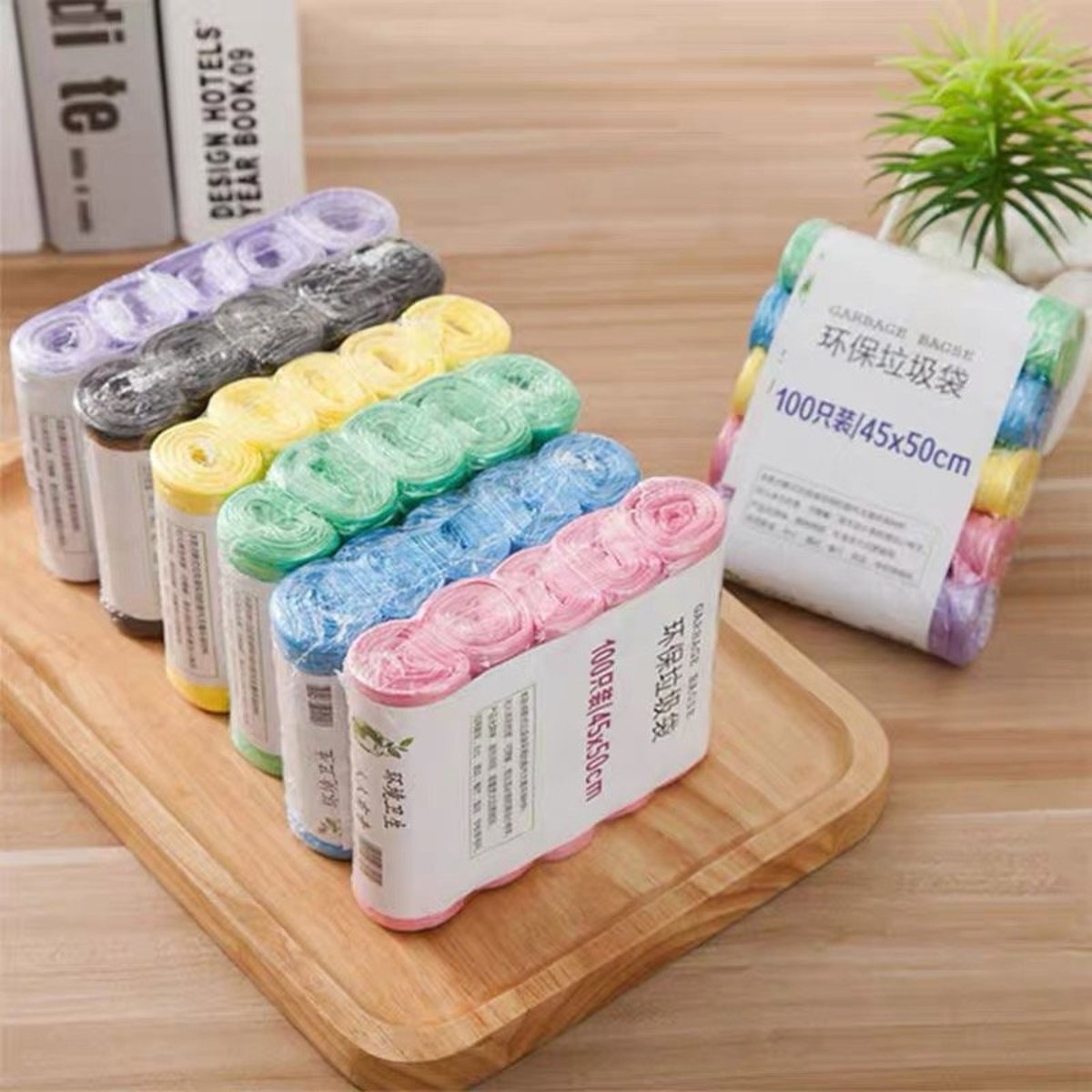 【100個裝】平口彩色小垃圾袋  (100pcs)Small Trash Bags