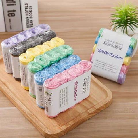 【100個裝】平口彩色小垃圾袋  (100pcs)Small Trash Bags