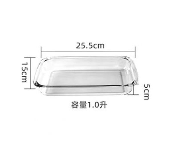 耐熱強化長方玻璃烤盤 Rectangular Glass Bakeware