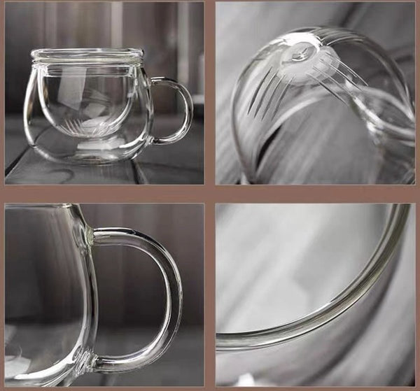 【3件裝】平頭蓋耐熱玻璃泡茶壺 Glass Pitcher with Lid
