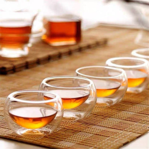 隔熱雙層玻璃小茶杯 Double Wall Glass Tea Cups