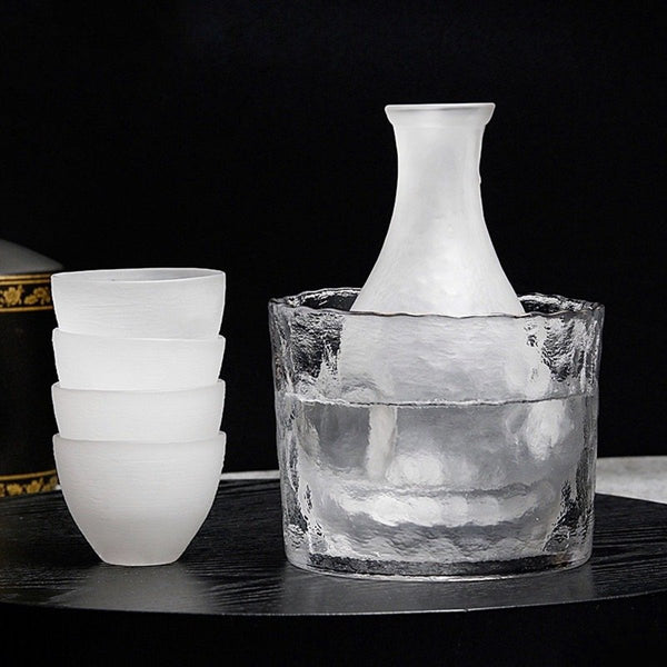 【溫酒器加一壺四杯】 日式 清酒壺連杯套裝 (6pcs) Sake galsses Whisky glasses decanter wine warmer