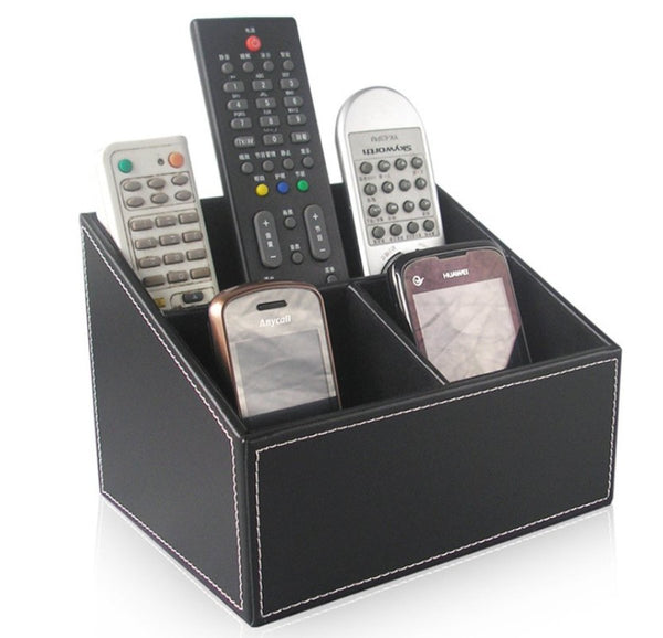 皮革多功能筆筒 Leather multifunctional pen holder remote storage box