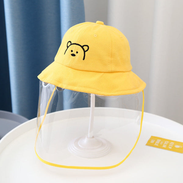 【可拆面罩｜兩用】寶寶防疫帽 嬰兒防護面罩 【Removable Face Shield】kids Bucket Hat with face shield Dustproof Sun hats baby face mask